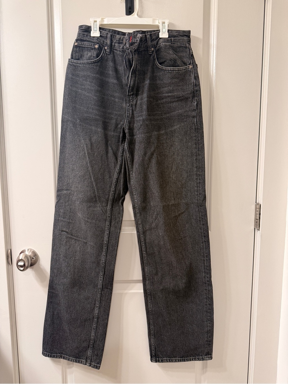 Zara Women's High-Rise Charcoal Wide-Leg Jeans